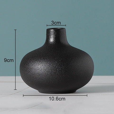 Simple Solid Color Ceramic Vases European Flower Arrangement Plant Pots