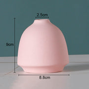 Simple Solid Color Ceramic Vases European Flower Arrangement Plant Pots