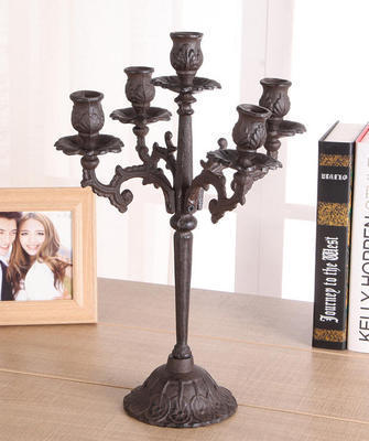 Noble Candlesticks, Cast Iron Handicrafts, Carved Iron Candlesticks, Wax Holders