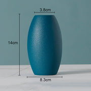 Simple Solid Color Ceramic Vases European Flower Arrangement Plant Pots
