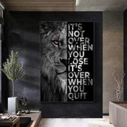 Lion Inspirational Quotes Canvas