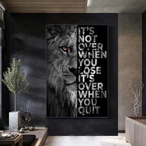 Lion Inspirational Quotes Canvas