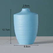 Simple Solid Color Ceramic Vases European Flower Arrangement Plant Pots