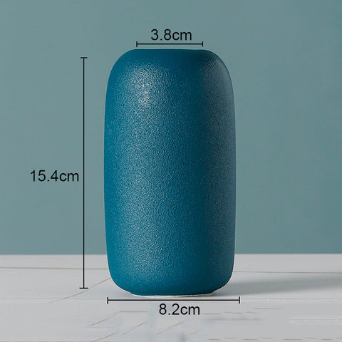Simple Solid Color Ceramic Vases European Flower Arrangement Plant Pots