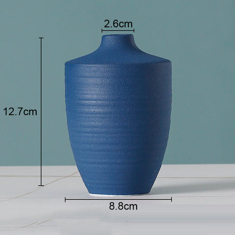 Simple Solid Color Ceramic Vases European Flower Arrangement Plant Pots
